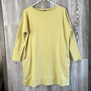 Marla Wynne tunic dress in light yellow, S